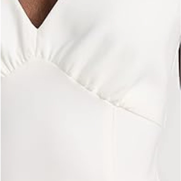 Likely Cream White Sleeveless Fitted Midi Dress - Picture 3 of 7